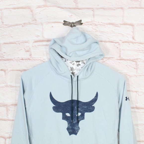 Under Armour Blue Polyester Blend Pullover Hooded Sweatshirt Size XXL - Picture 2 of 8